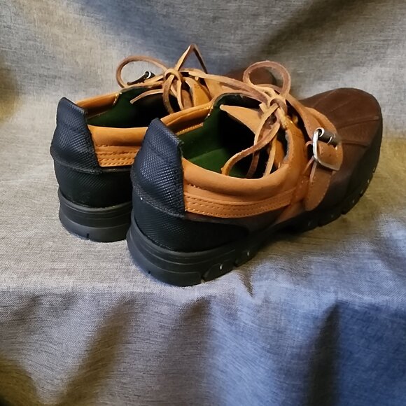 Men's Size 8.5M Vintage Hunt Club Tan Leather Low Top Lace Up/Buckle Duck Boots - Picture 3 of 9